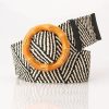 Accessories Kabana | Sardinia Bamboo Ring Belt Herringbone