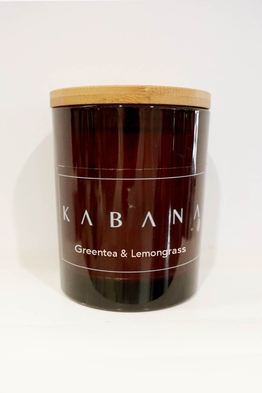 Wellness + Beauty Kabana | Amber Glass Candle Green Tea & Lemongrass