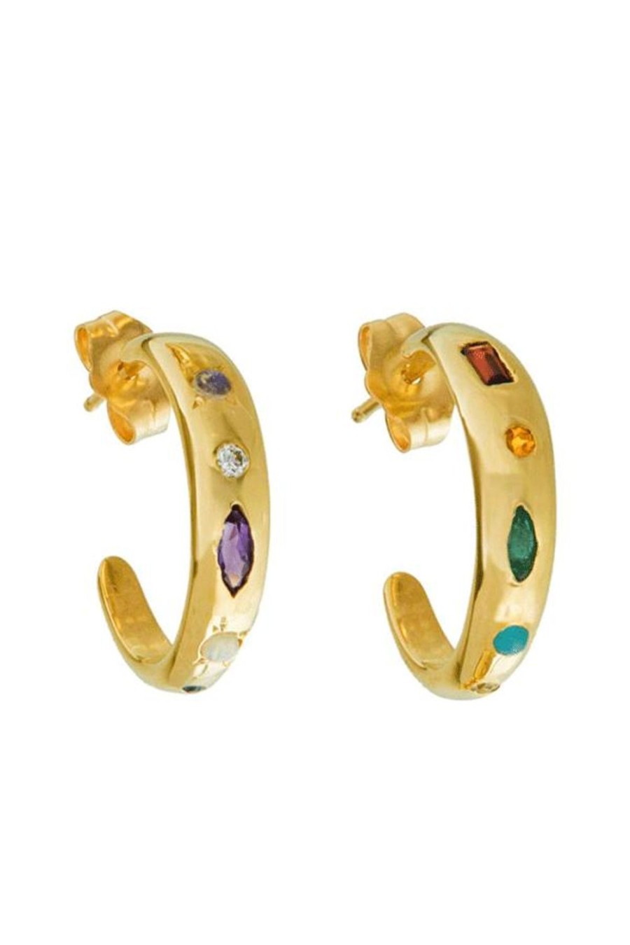 Accessories Jewellery Earrings | Jewel Citizen | Promise Hoop Earrings Gold