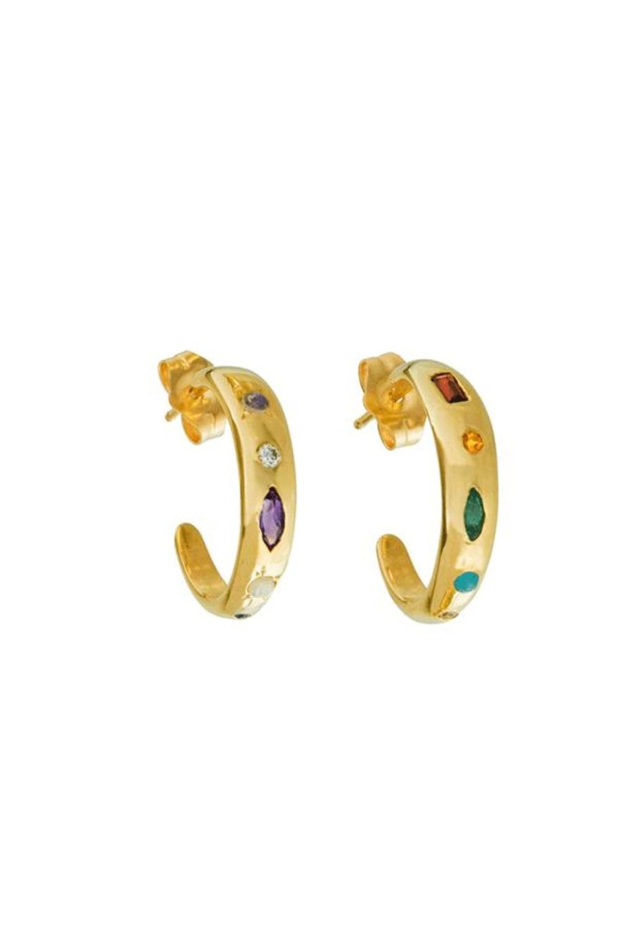 Accessories Jewellery Earrings | Jewel Citizen | Promise Hoop Earrings Gold