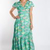 Dresses Rubyyaya | Rubyyaya Birds Of Surfers Wrap Green