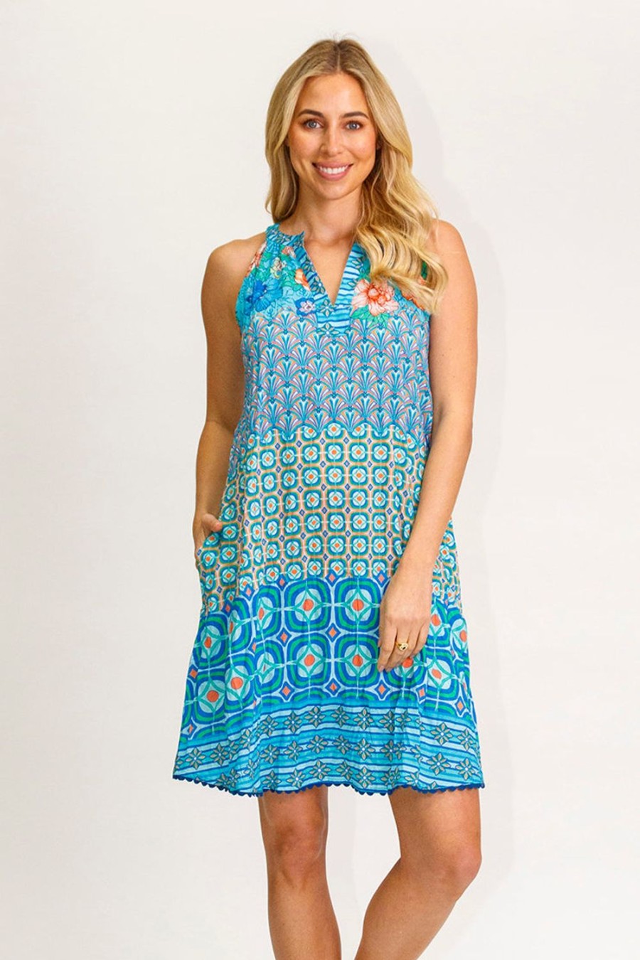 Dresses Lulalife | Lulalife Lorne Sundress Ocean