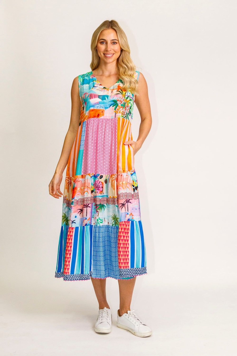 Dresses Lulalife | Lulalife Noosa Sleeveless Midi