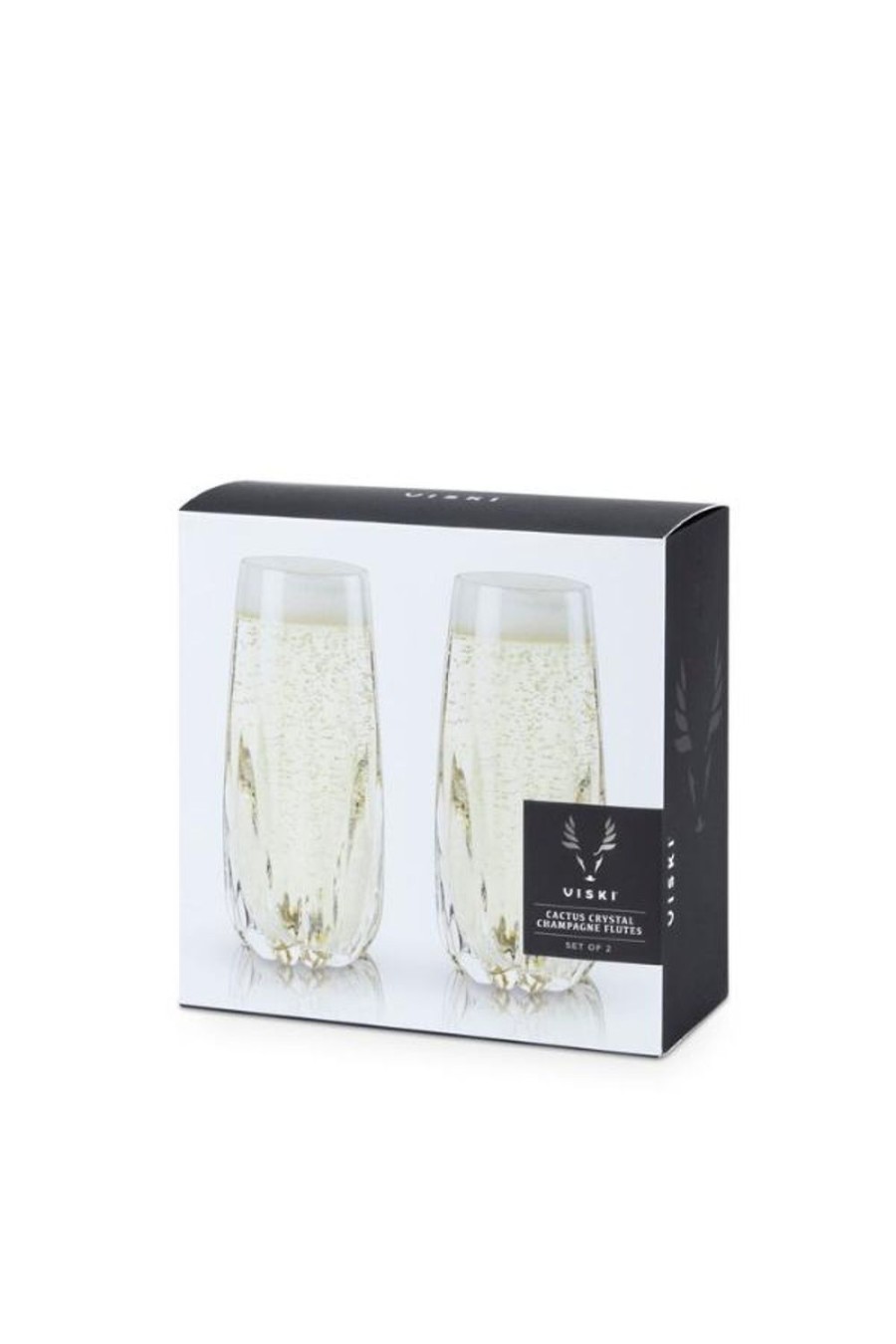 Wellness + Beauty Kabana | Viski Stemless Champagne Flutes | Pack Of 2