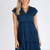 Dresses Lulalife | Lulalife Salem Tier Dress Navy