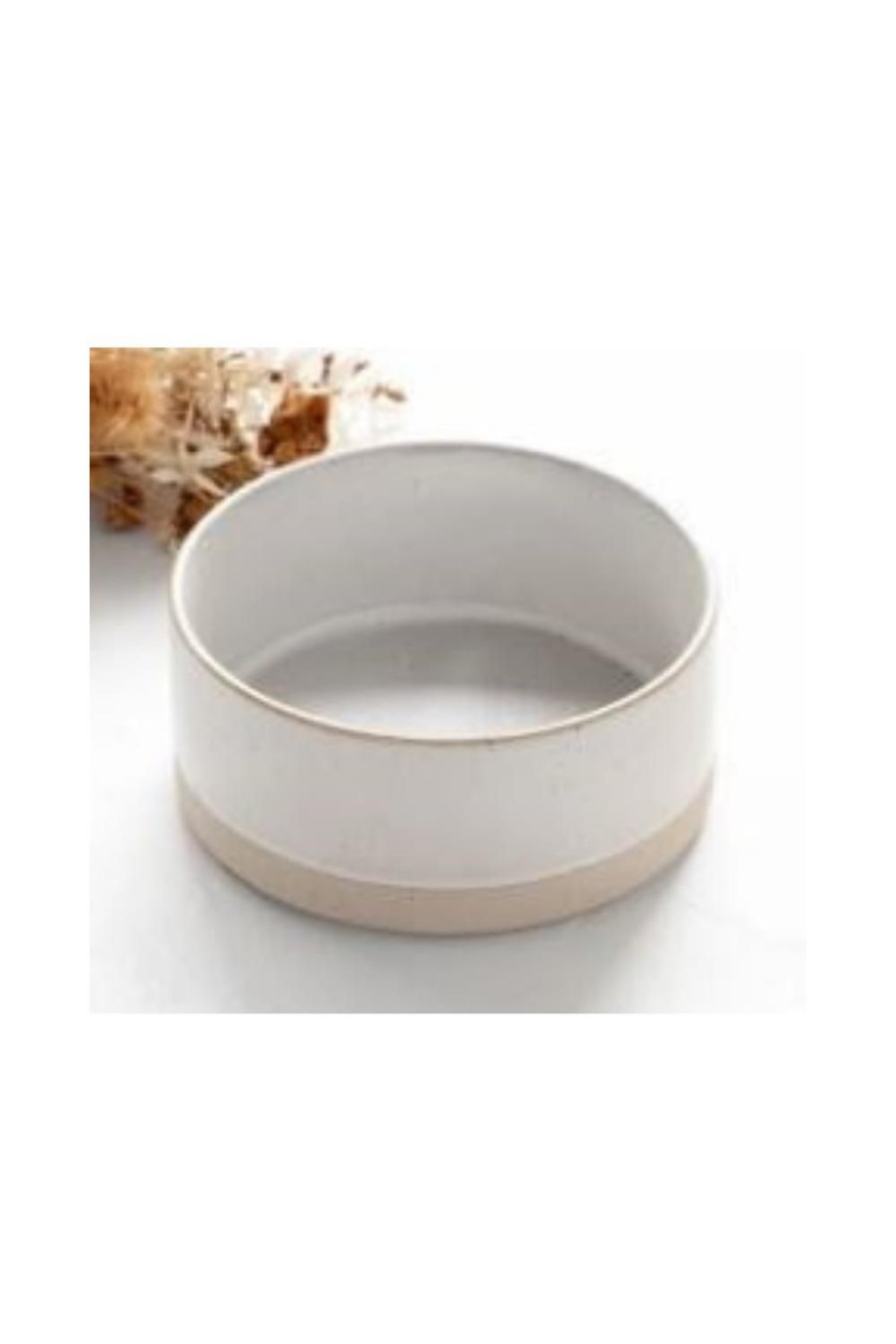 Wellness + Beauty Kabana | White Stoneware Dog Water Bowl