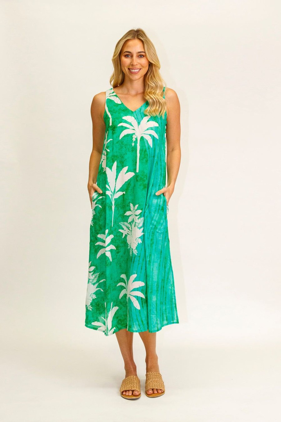 Dresses Lulasoul | Lulasoul Tranquil Sleeveless Midi Sea