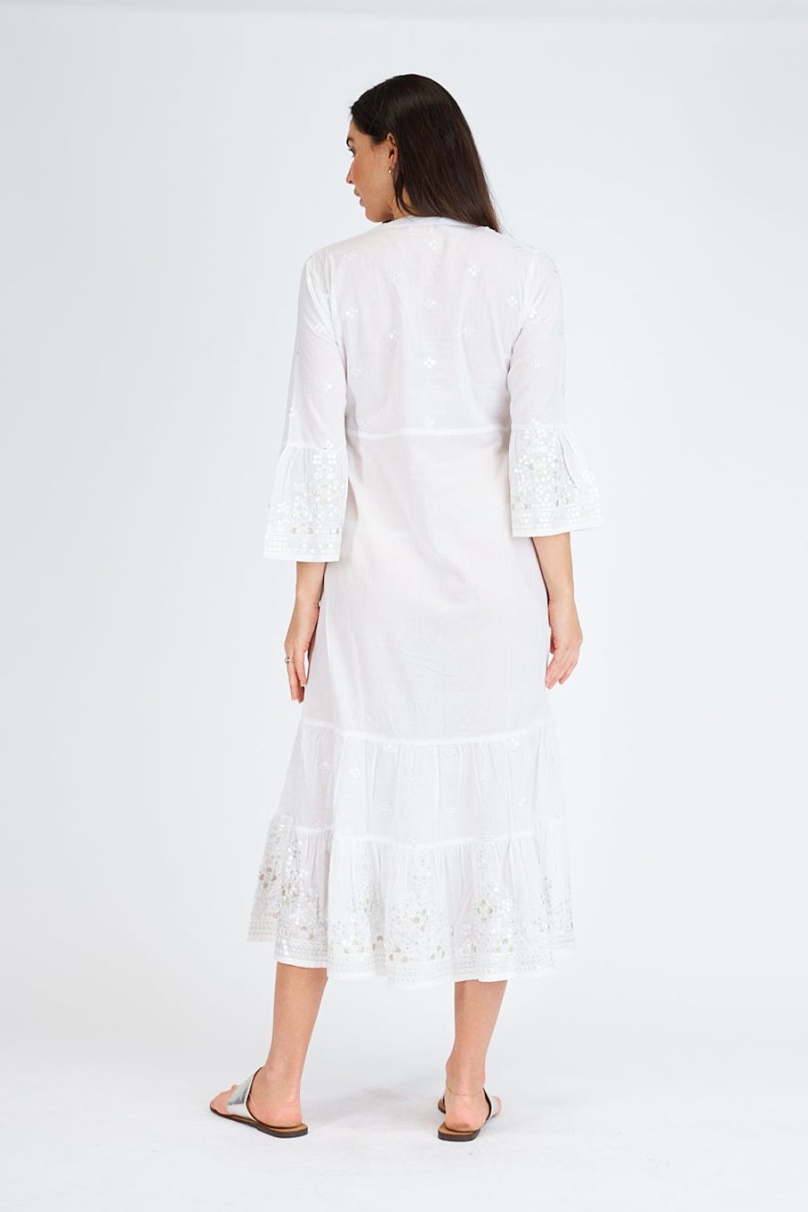 Dresses Lulasoul | Lulasoul Madden Buttoned Midi White