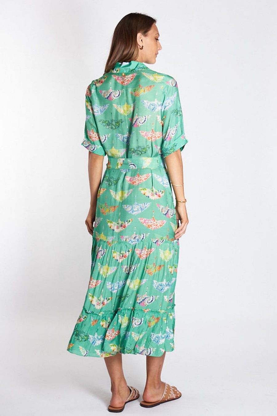 Dresses Rubyyaya | Rubyyaya Birds Of Surfers Maxi Green