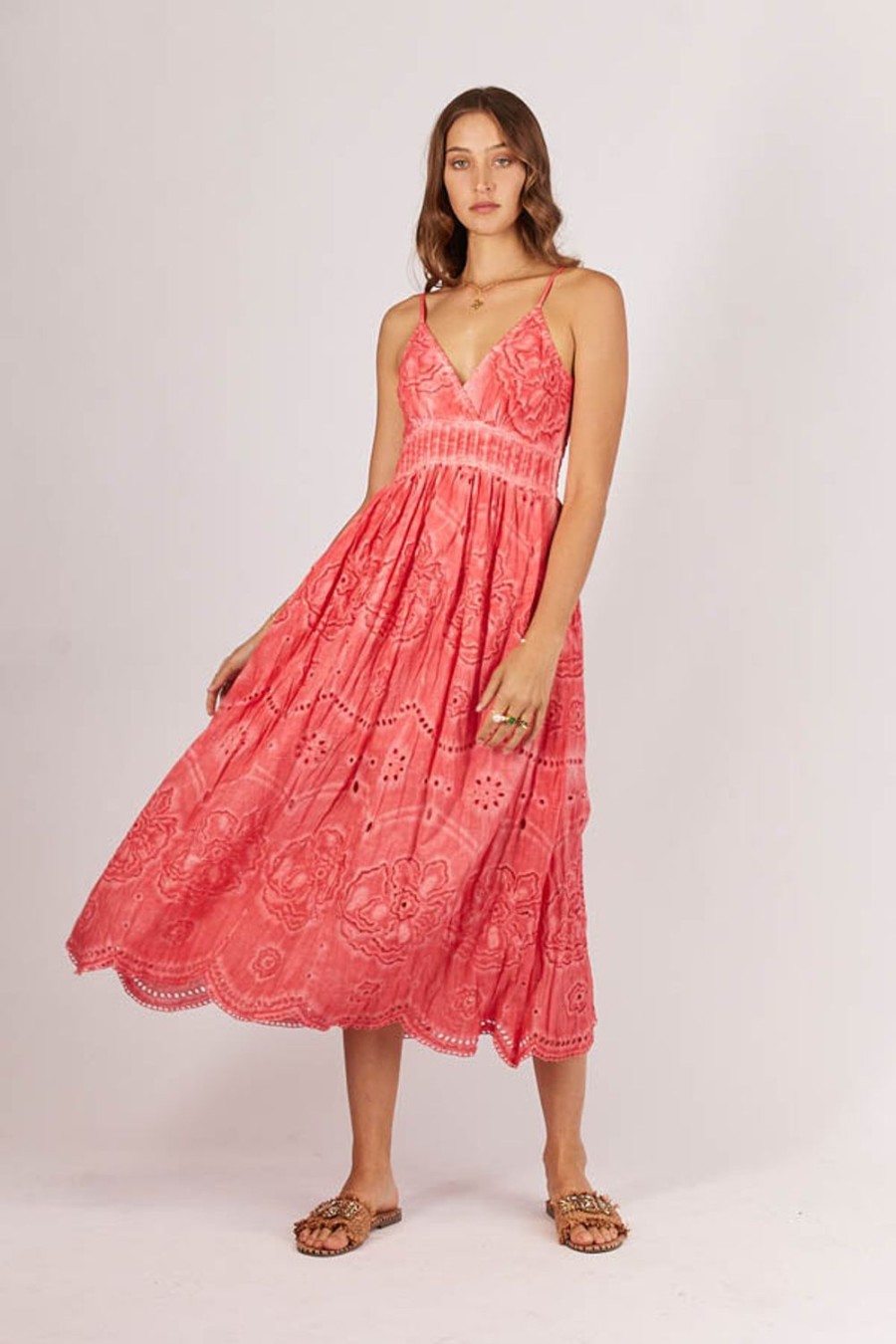 Dresses Rubyyaya | Rubyyaya Rose Maxi Coral