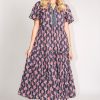 Dresses Lulalife | Lulalife Palm Cove Midi Navy