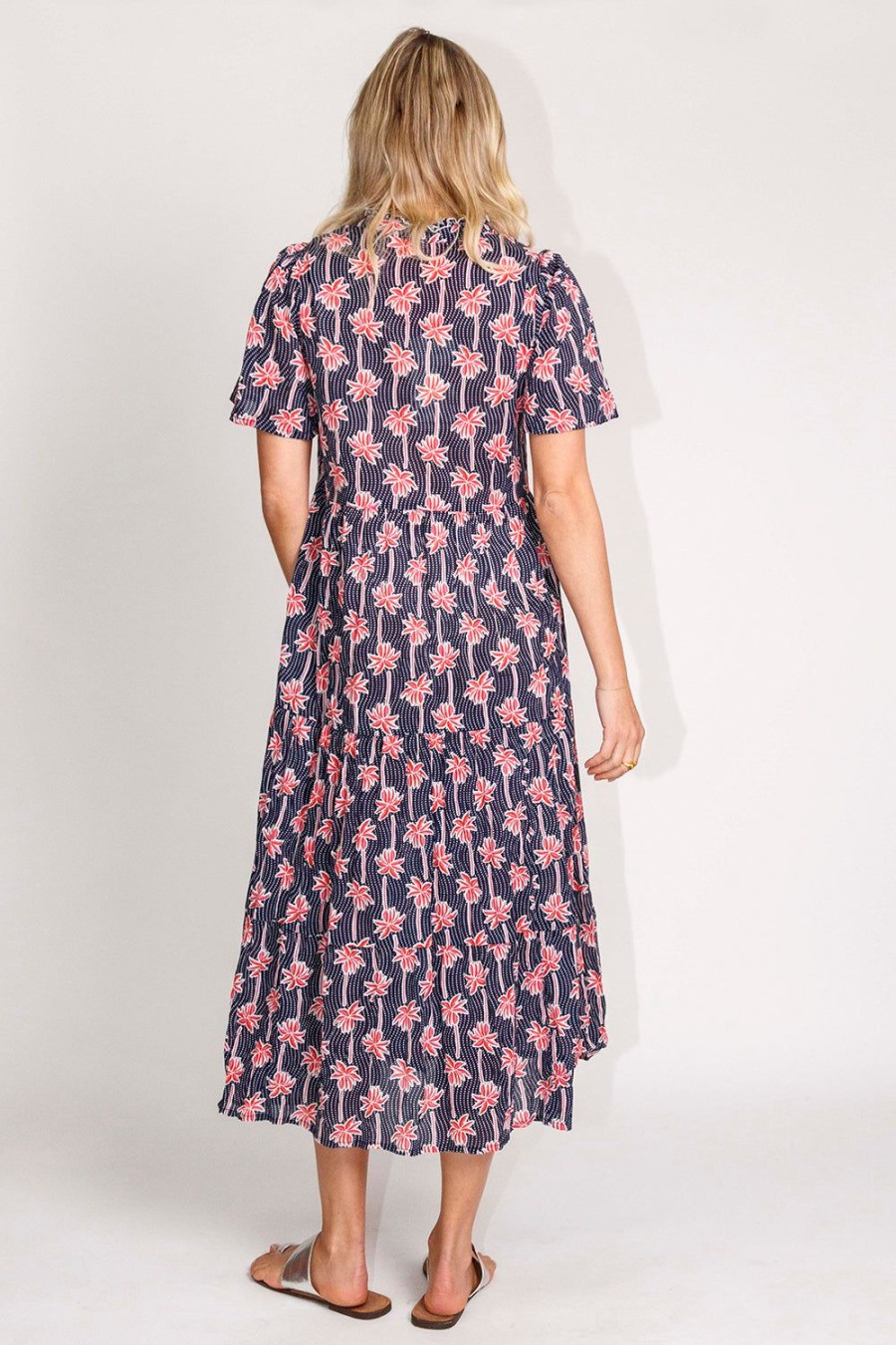 Dresses Lulalife | Lulalife Palm Cove Midi Navy