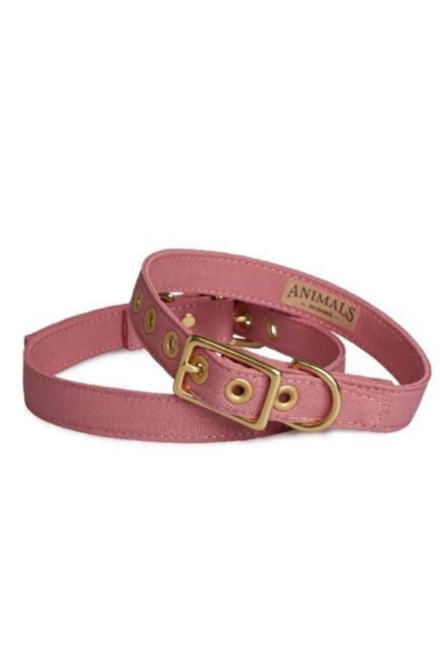 Wellness + Beauty Kabana | Small Brass Dog Collar-Dusty Pink