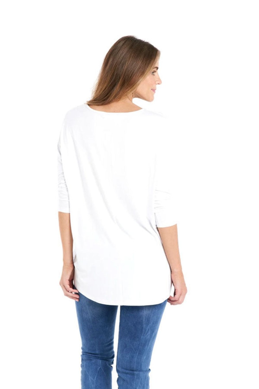 Everyday Essentials Kabana | Betty Basics | Milan 3/4 Sleeve Top White