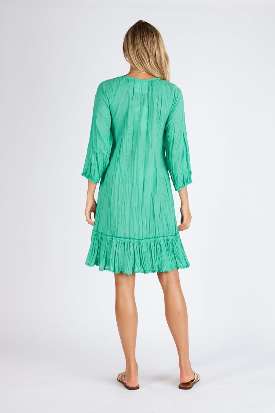 Dresses Lulalife | Lulalife Salem Shirred Dress Sea