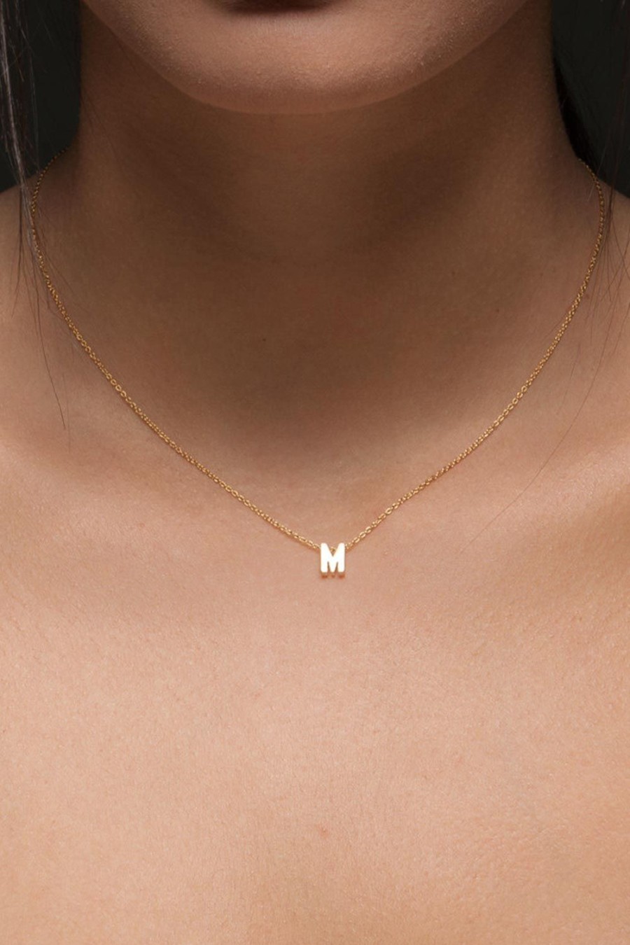 Accessories Kabana Necklaces | Initial Letter Necklace Silver