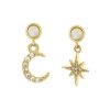 Accessories Jewellery Earrings | Jewel Citizen | Celestial Drop Earrings Gold