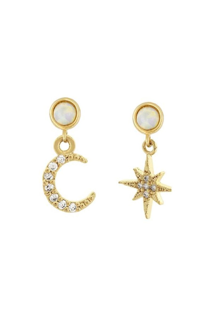 Accessories Jewellery Earrings | Jewel Citizen | Celestial Drop Earrings Gold