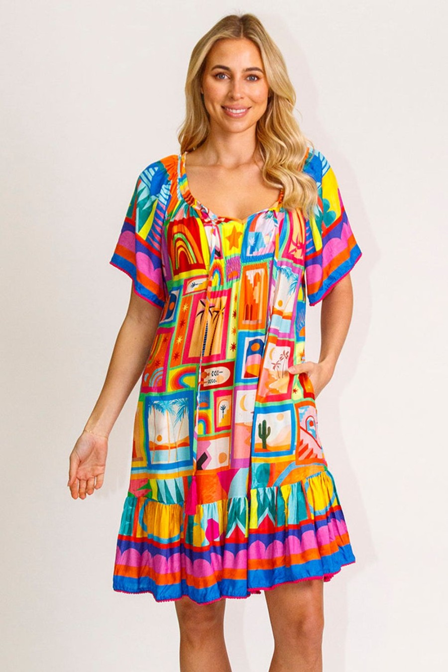 Dresses Lulalife | Lulalife Yamba Shirred Dress