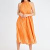 Dresses Lulasoul | Lulasoul Madden Tiered Halter Flame