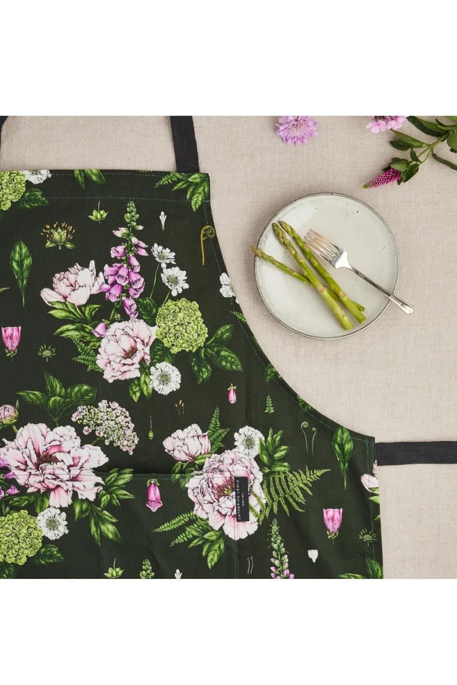 Wellness + Beauty Kabana Shop | Apron-Summer Garden -Dark Green