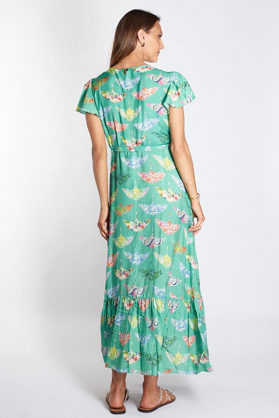 Dresses Rubyyaya | Rubyyaya Birds Of Surfers Wrap Green