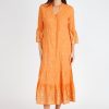 Dresses Lulasoul | Lulasoul Madden Buttoned Midi Flame