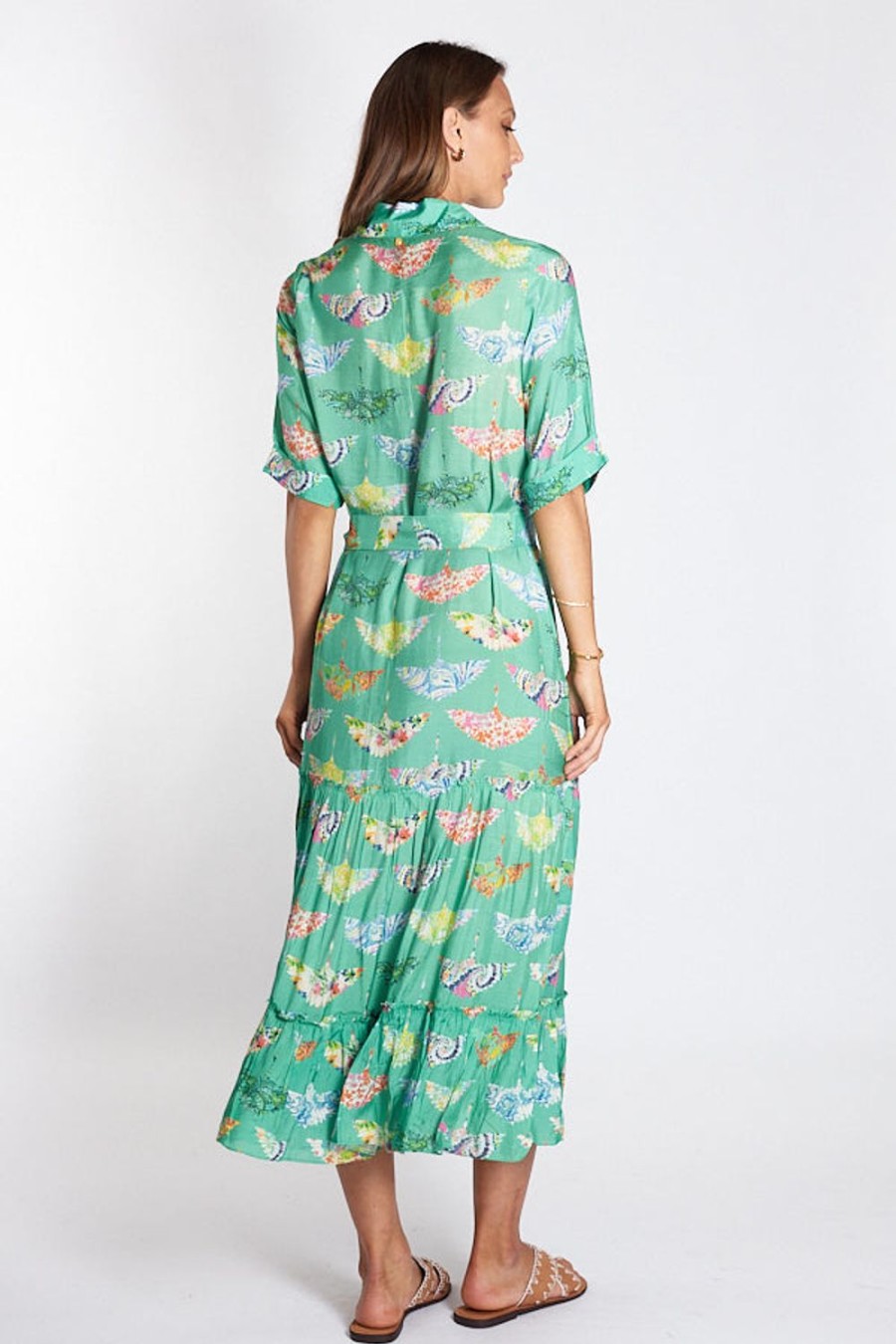 Dresses Rubyyaya | Rubyyaya Birds Of Surfers Maxi Green