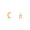 Accessories Kabana Earrings | Kabana Star & Moon Stud Earrings Gold | Kabana Shop