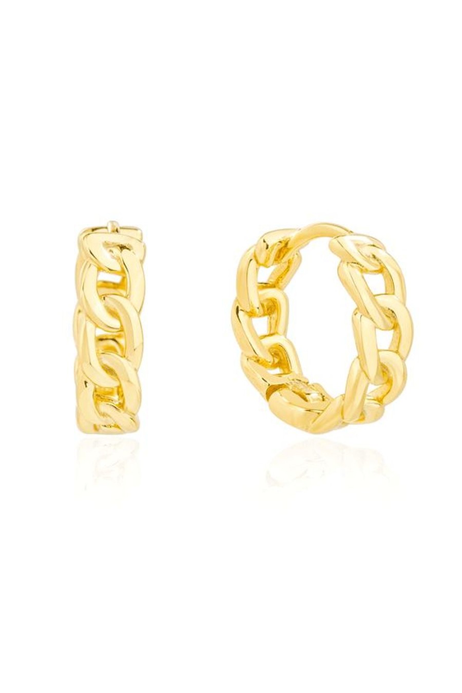 Accessories Jewellery Earrings | Jewel Citizen | Chain Gold Hoop Earrings