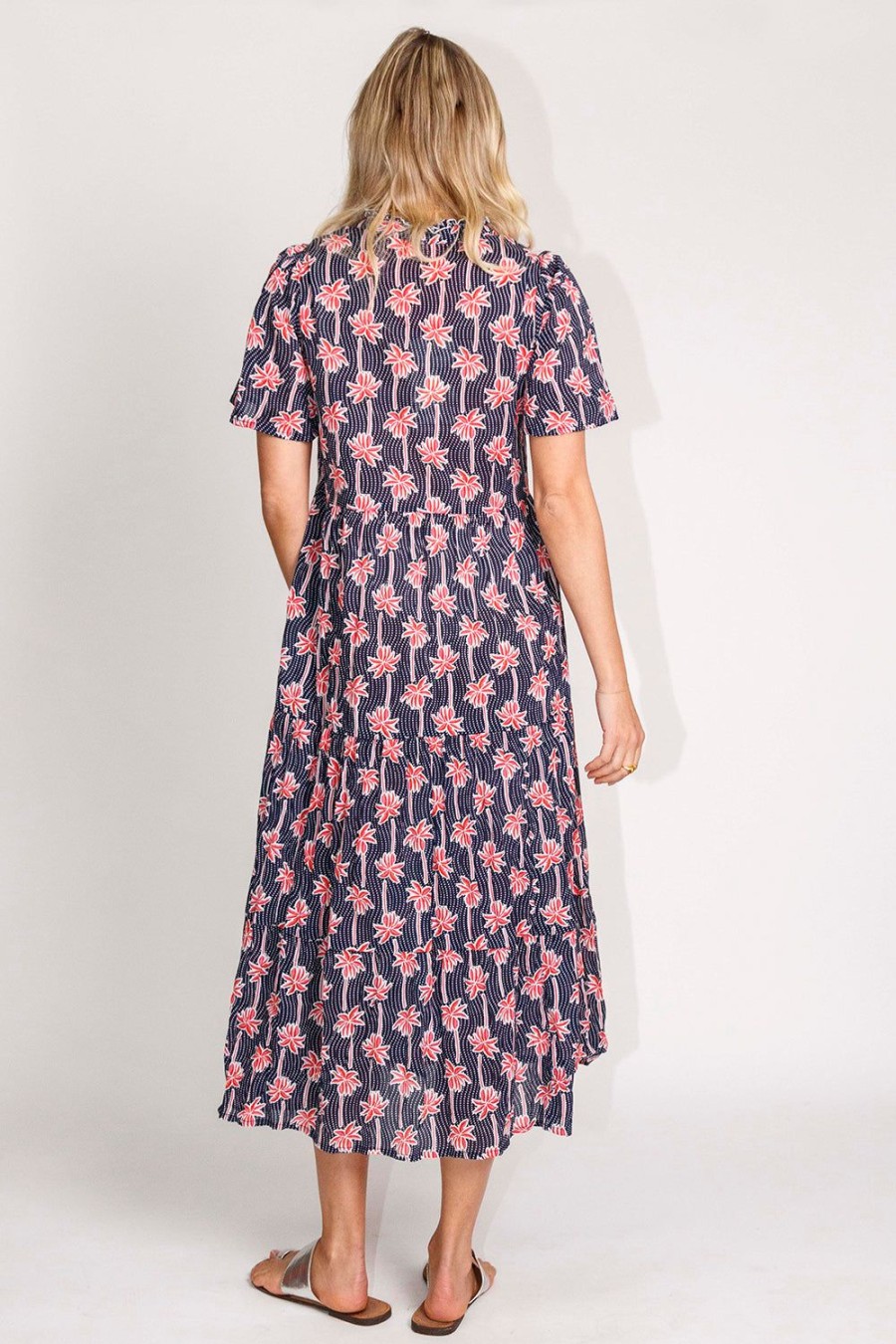 Dresses Lulalife | Lulalife Palm Cove Midi Navy