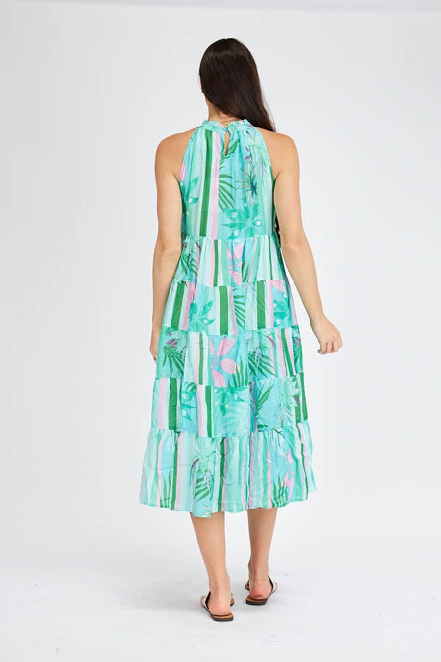 Dresses Lulasoul | Lulasoul Mariah Tiered Halter Sea