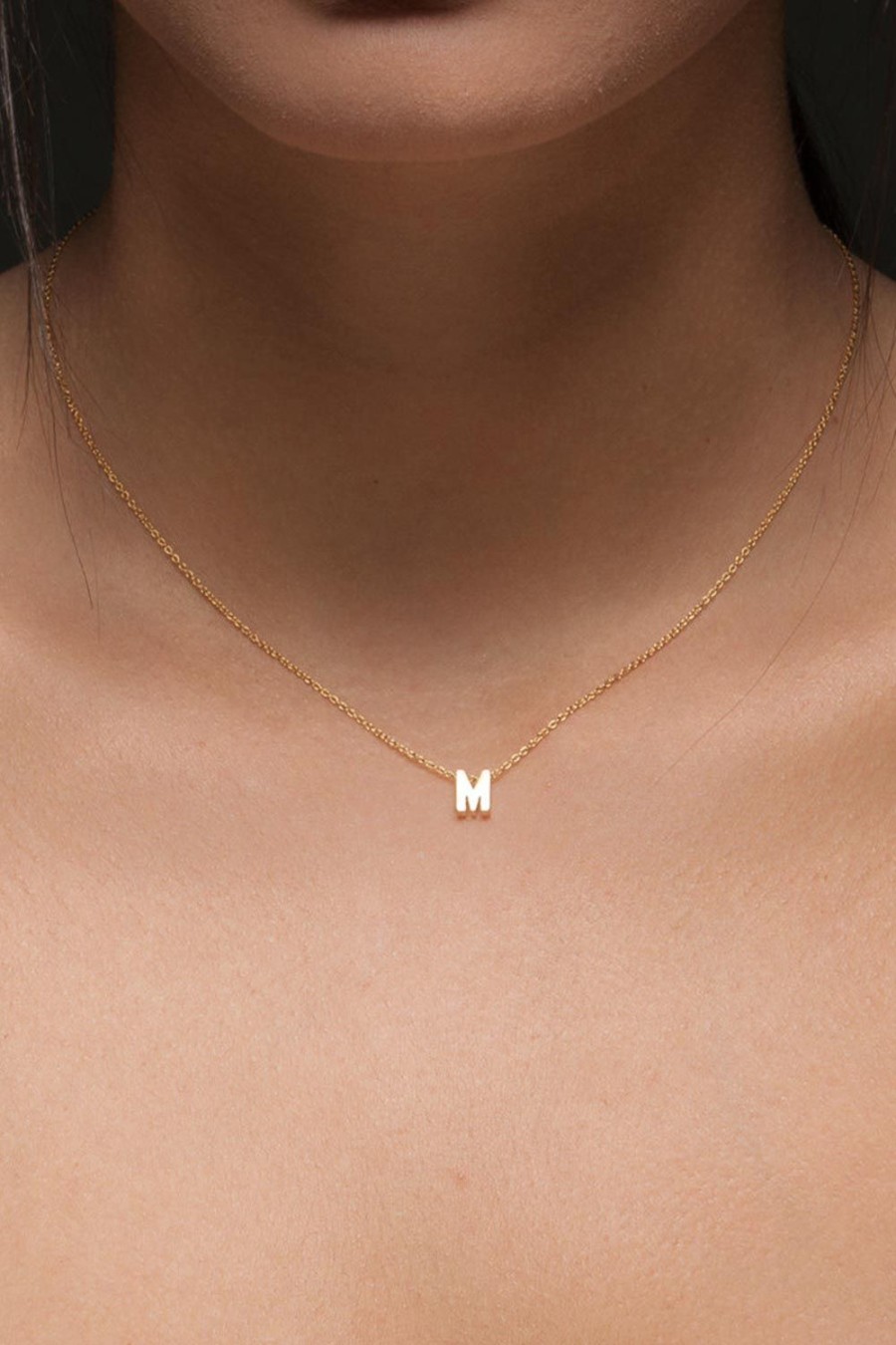 Accessories Kabana Necklaces | Initial Letter Necklace Gold