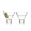 Wellness + Beauty Kabana | Viski Heavy Base Crystal Martini Glasses